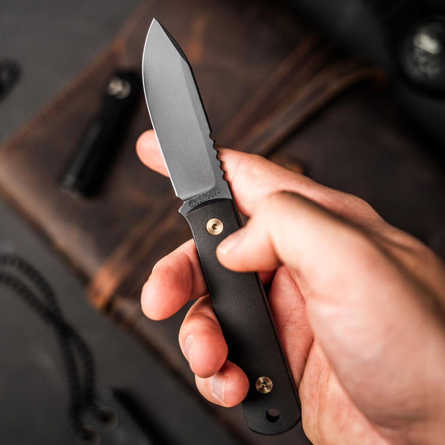 Böker BFF Packlite Allblack Stargaze - Fahrtenmesser mit Kydexscheide – Detailansicht