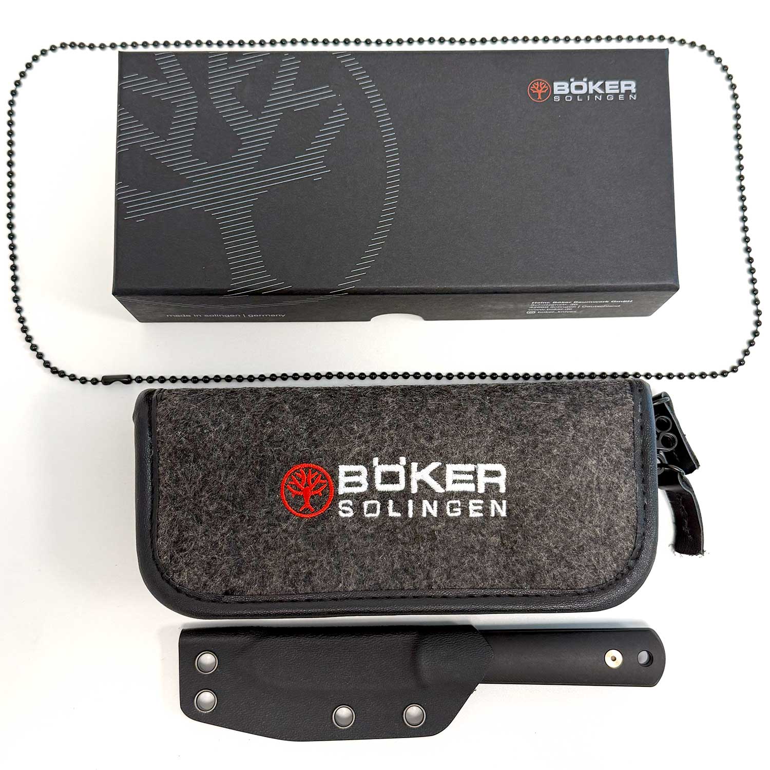 Böker BFF Packlite Allblack Stargaze - Fahrtenmesser mit Kydexscheide – Detailansicht