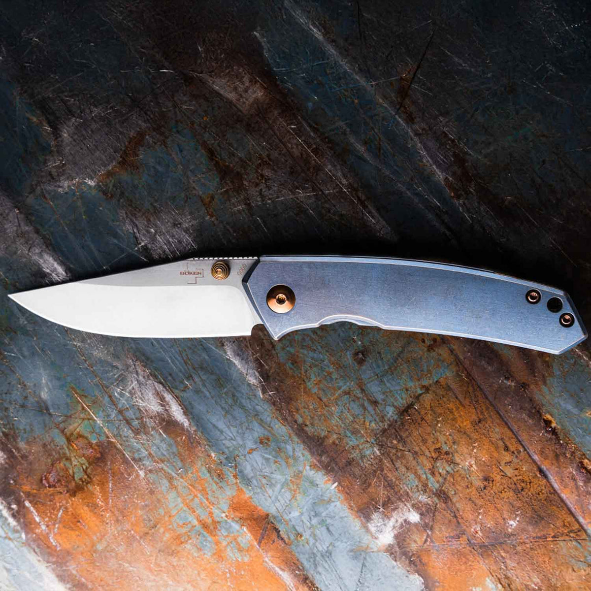 Böker Plus Canoe – Titan Taschenmesser mit CPM-S-35VN Klinge und Tip-Up Clip