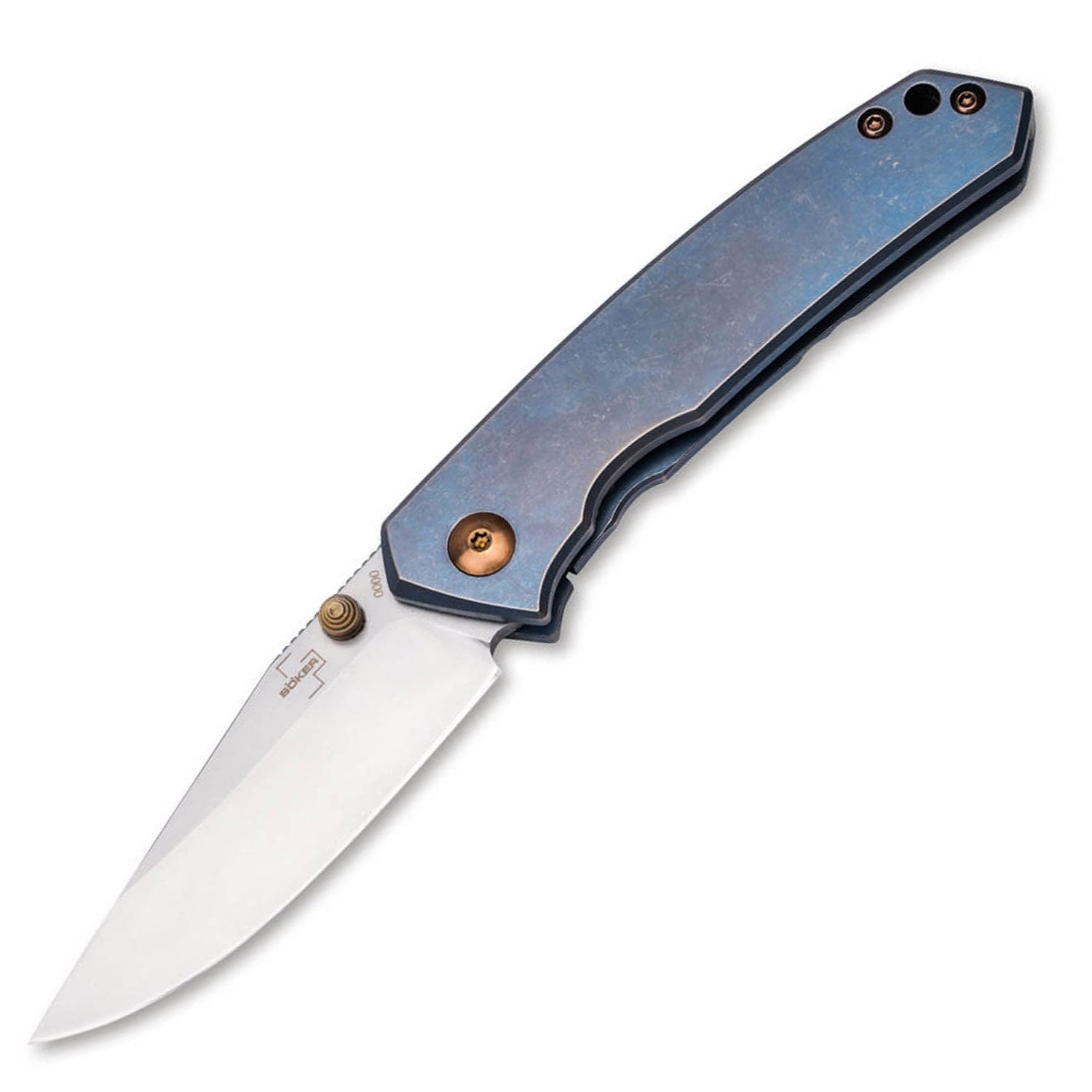 Böker Plus Canoe – Titan Taschenmesser mit CPM-S-35VN Klinge und Tip-Up Clip – Detailansicht