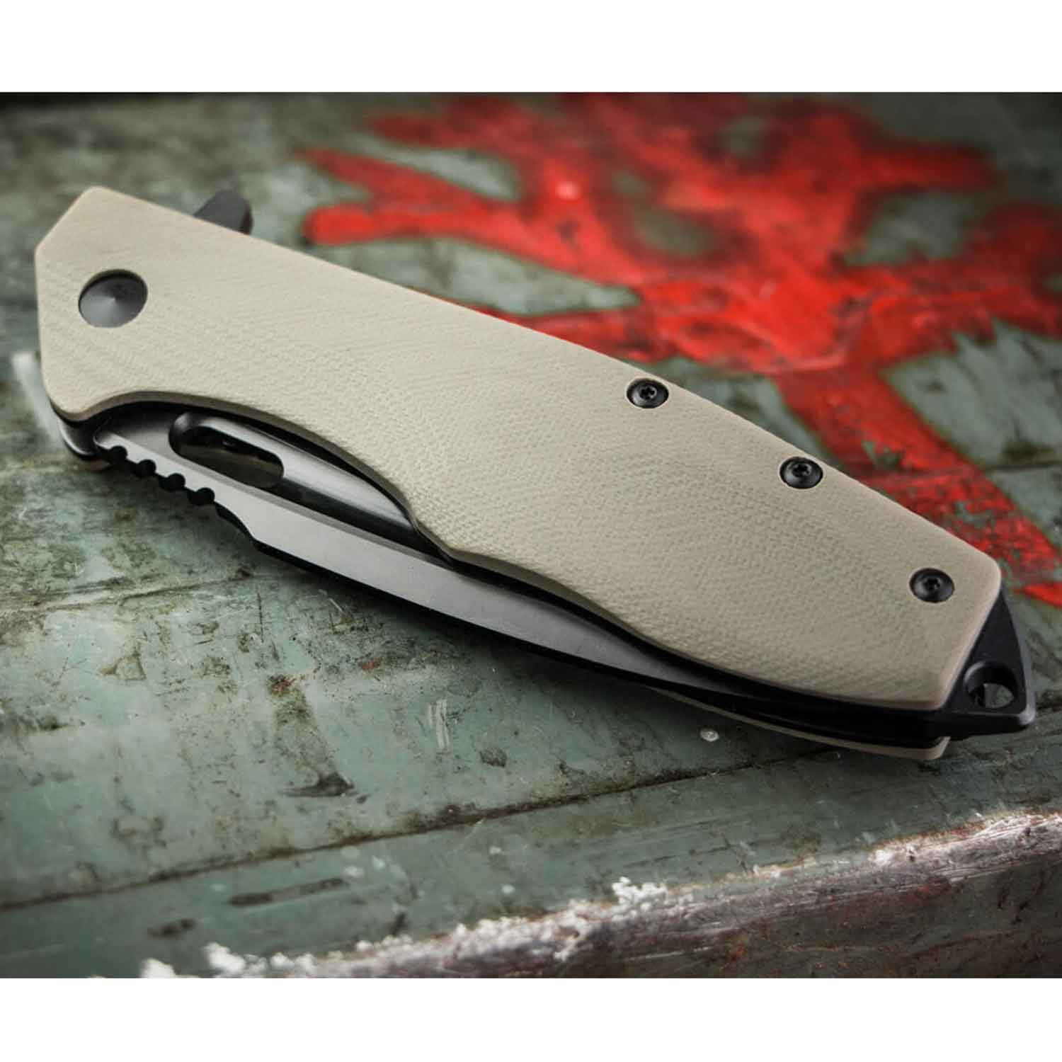 Böker Plus Caracal Folder Tactical – Einsatzmesser mit D2-Klinge und Clip – Detailansicht