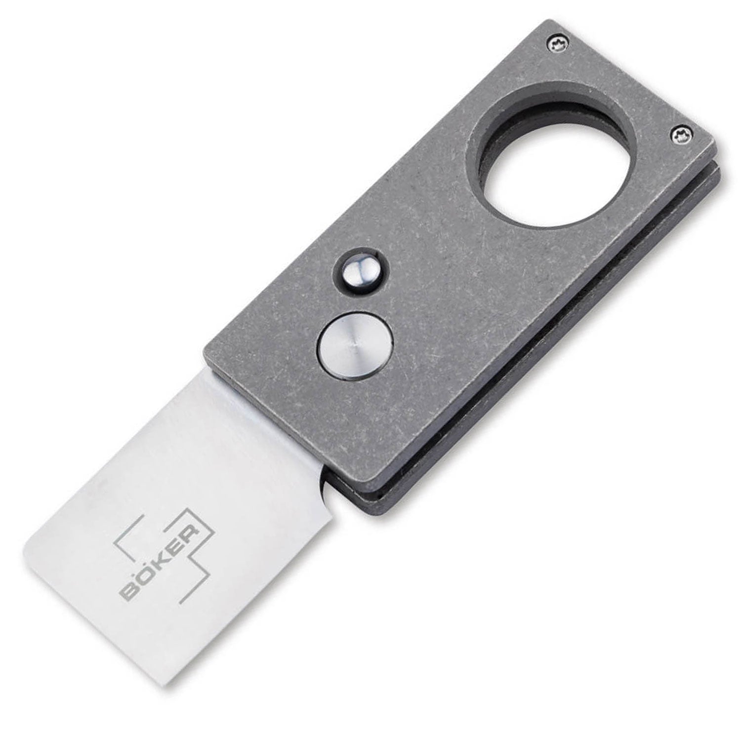 Böker Plus Cigar Cutter - Zigarrenschneider aus Titan mit Edelstahlklinge – Detailansicht