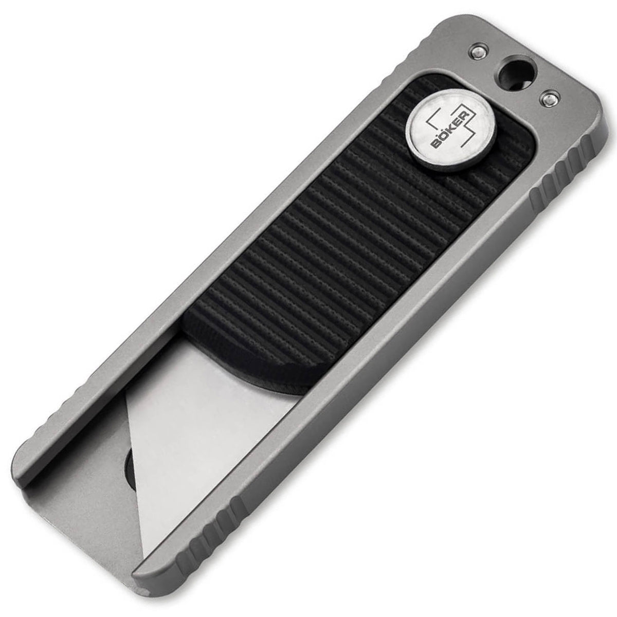 Böker Plus Cutweazle - Edelstahl Cuttermesser mit Wechselklinge & Tip Up Clip – Detailansicht