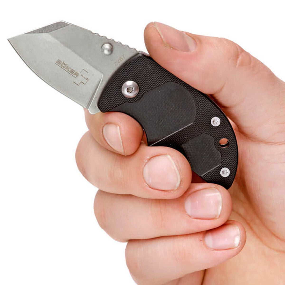 Böker Plus DW-2 – kompaktes Boxcutter Taschenmesser mit Clip und Nylonetui