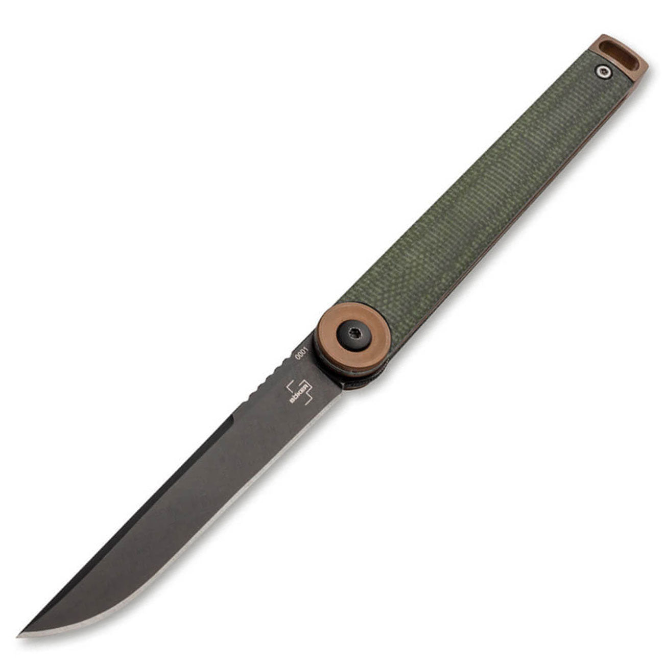 Böker Plus Kaizen Taschenmesser Green Canvas Micarta – Detailansicht