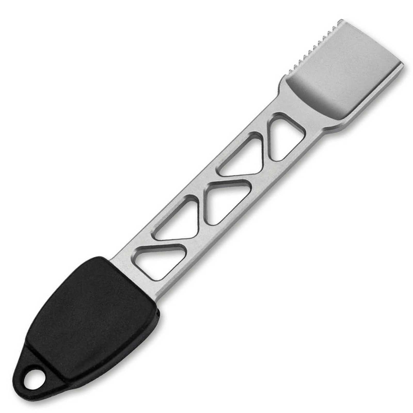 Böker Plus Metalbite – Mini Campingbesteck aus Edelstahl (Pommesgabel / Eislöffel) – Größenvergleich in der Hand – Detailansicht 4