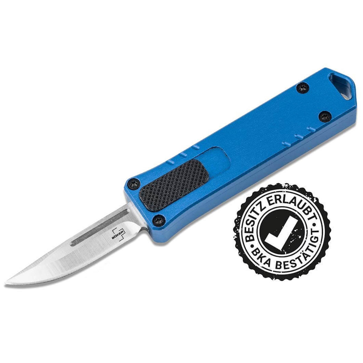 Böker Plus Micro USB OTF Taschenmesser in blau