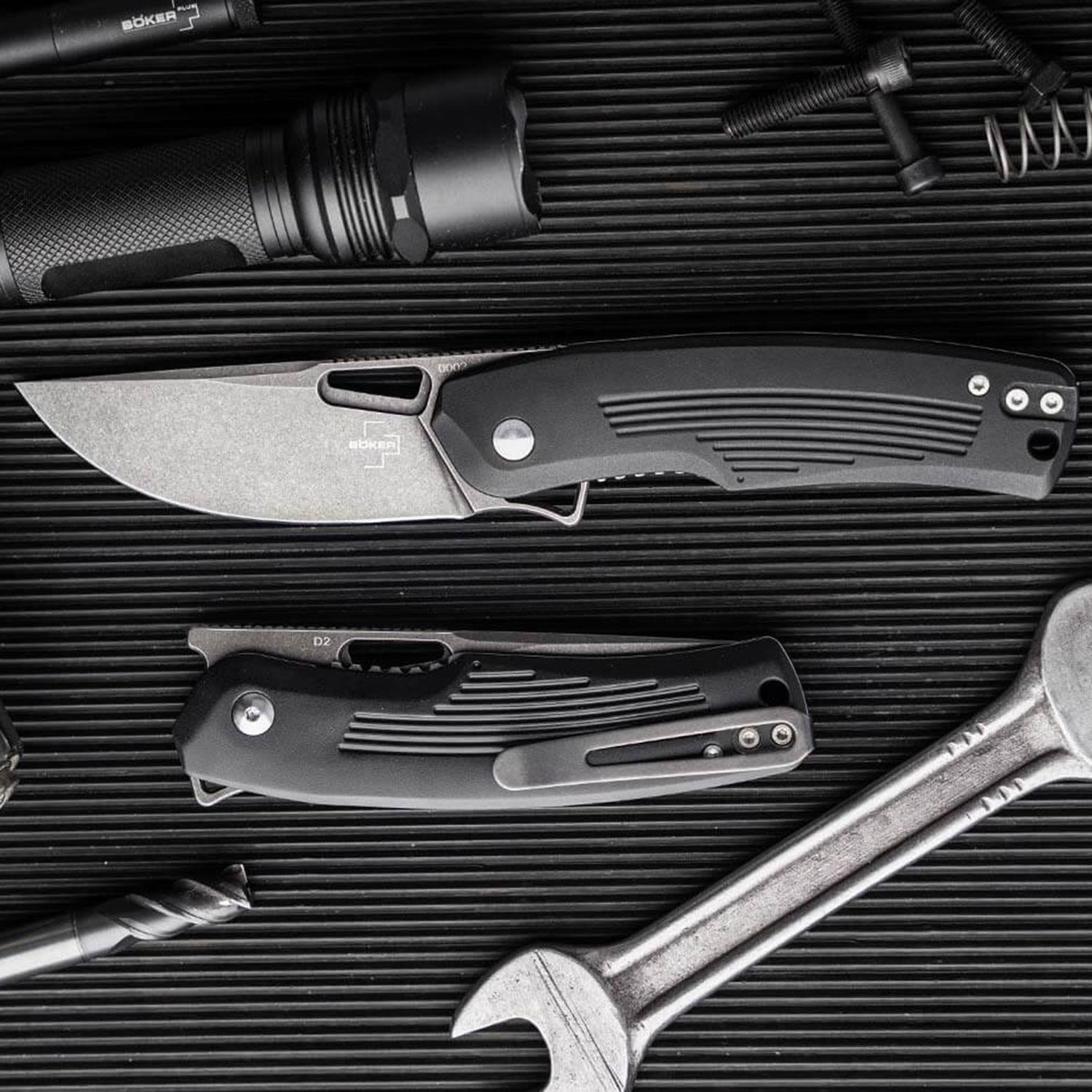 Böker Plus Nahal Taschenmesser mit Deep Carry Tip-Up Clip