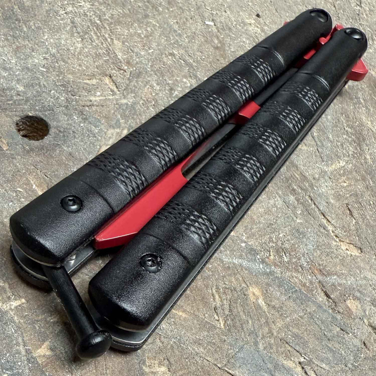 Böker Plus Balisong Relack Trainer – Butterfly Trainingsmesser mit Etui – Detailansicht