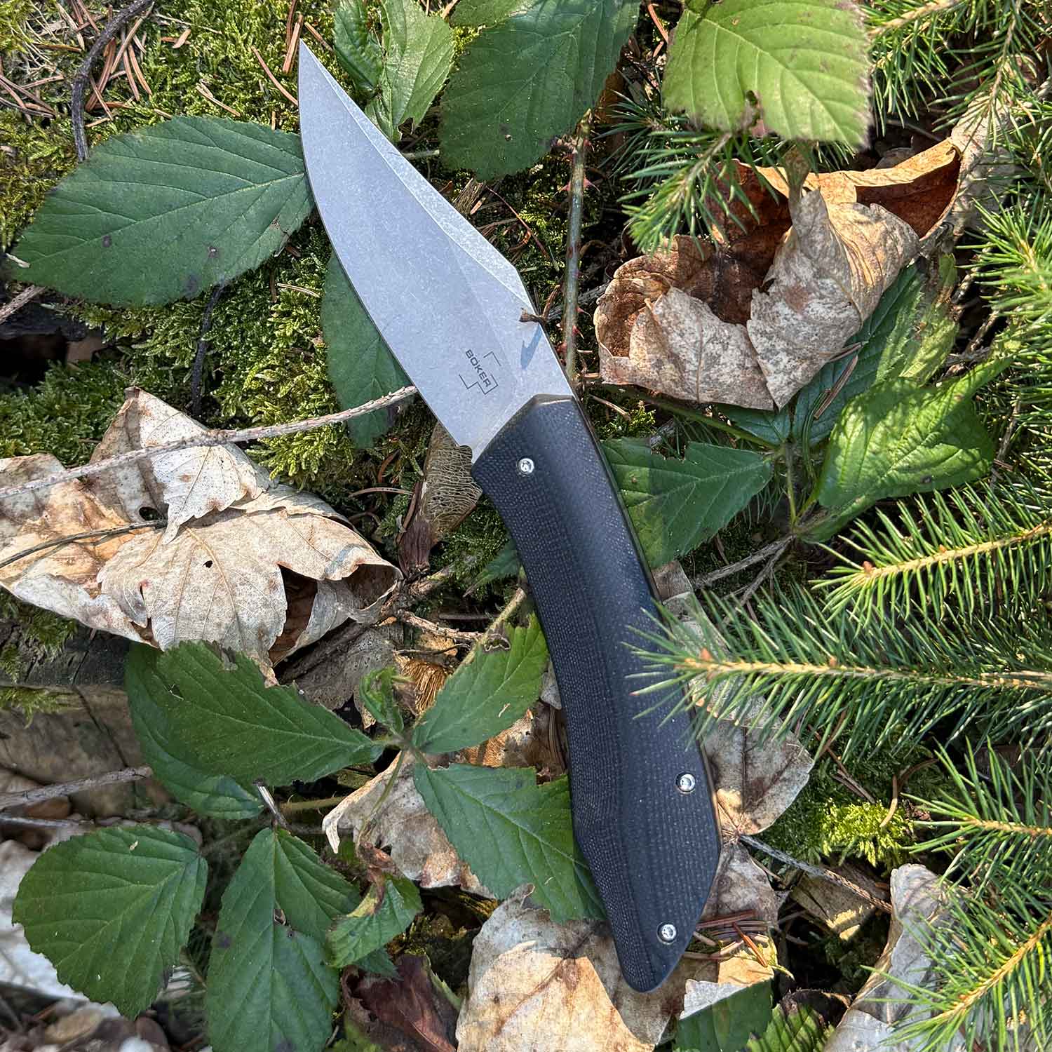 Böker Plus SamoSaur – Stonewash Taschenmesser mit D2-Klinge & G10-Griff