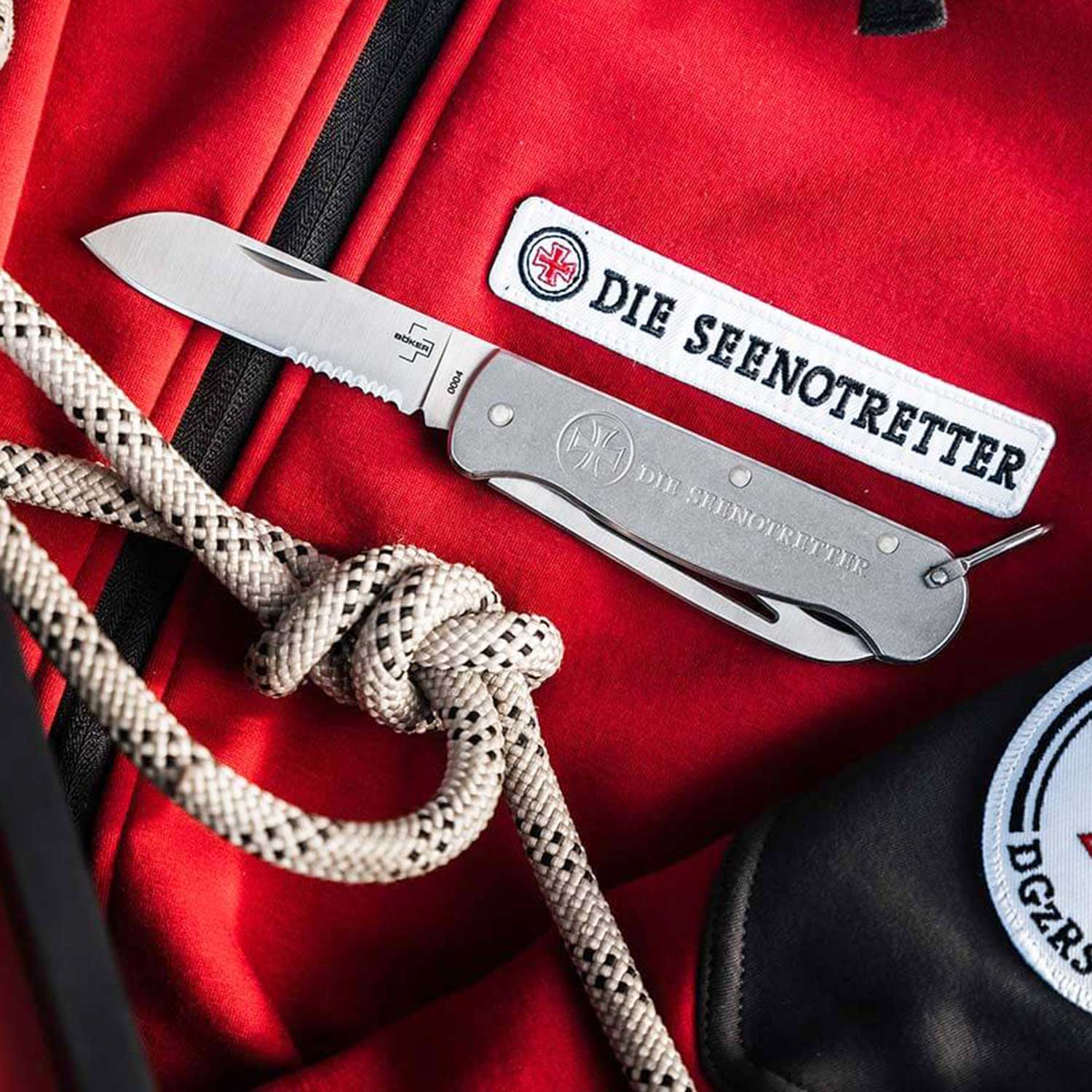 Böker Plus Seenotretter 01 – Taschenmesser mit Marlspieker & Tip-Up Clip