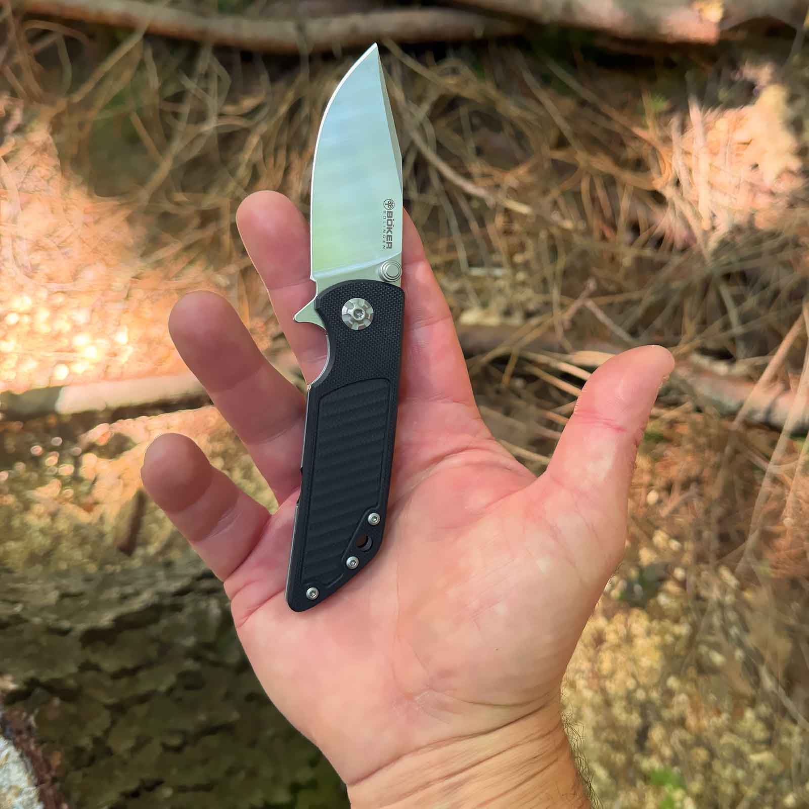 Böker Sherman EDC II G10 Black – Größe hand