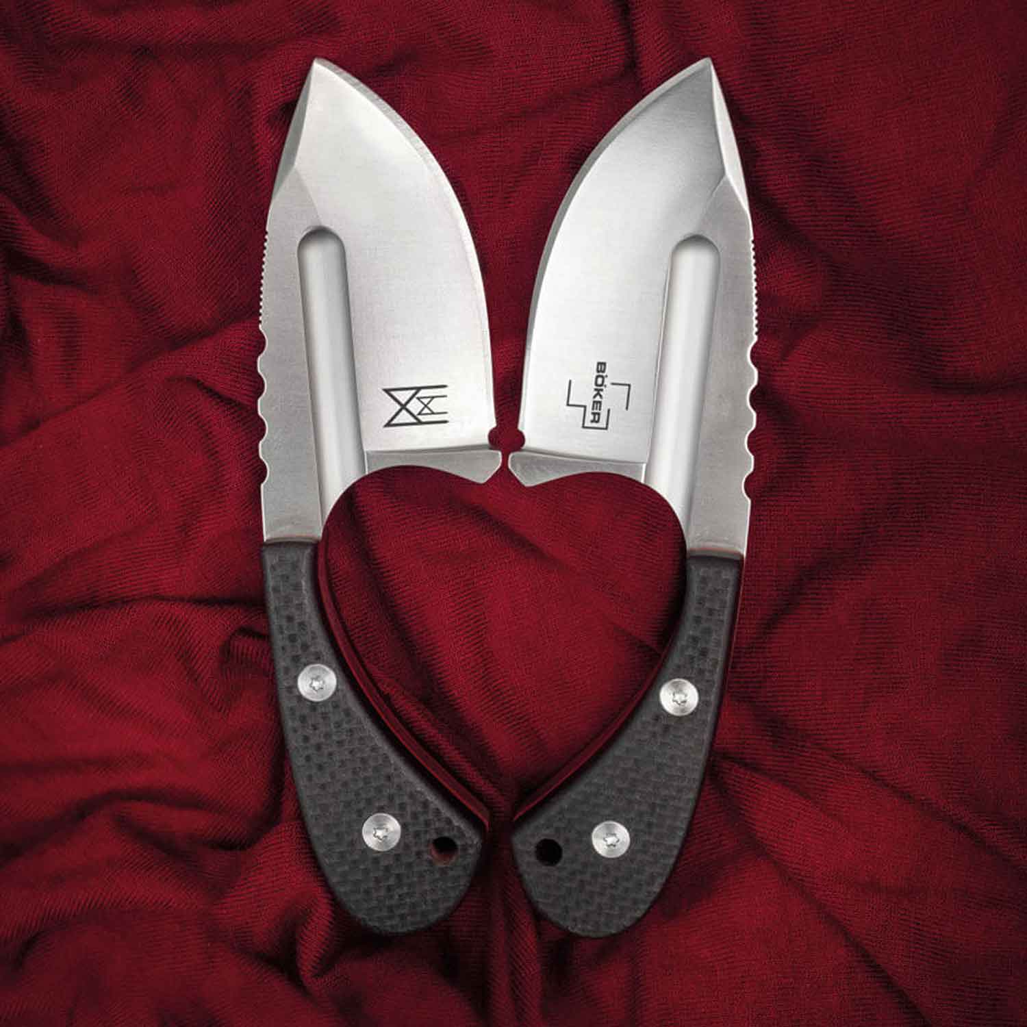 Böker Plus Sigyn – Leichtes Neck Knife mit D2-Klinge und Kydexscheide – Detailansicht