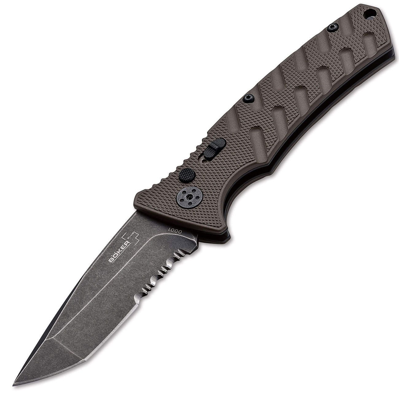 Böker Plus Strike Tanto Coyote braun - Taschenmesser mit umsetzbarem Clip