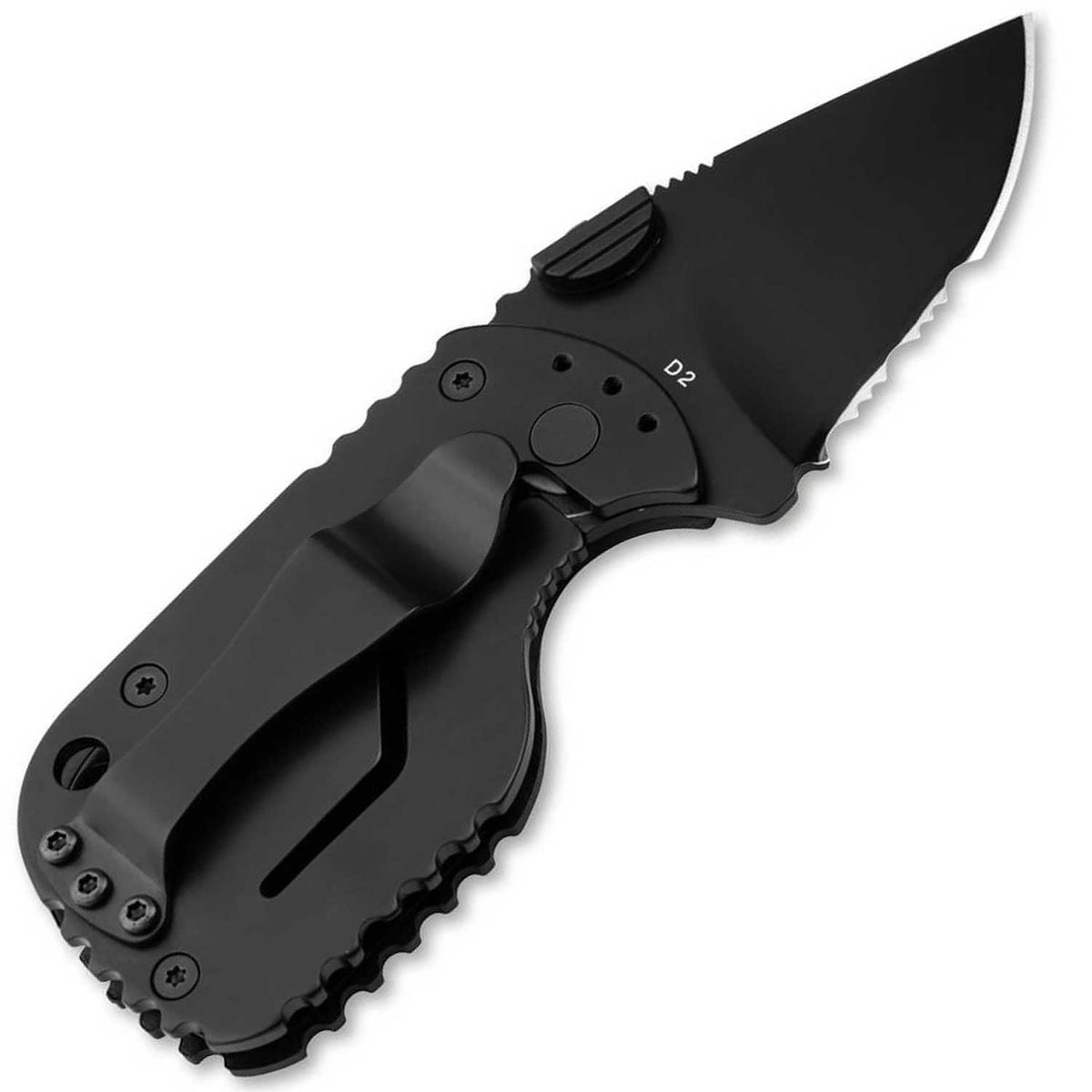 Böker Plus Subcom 2.0 All Black – Kompaktes EDC Taschenmesser aus D2 Stahl – Detailansicht