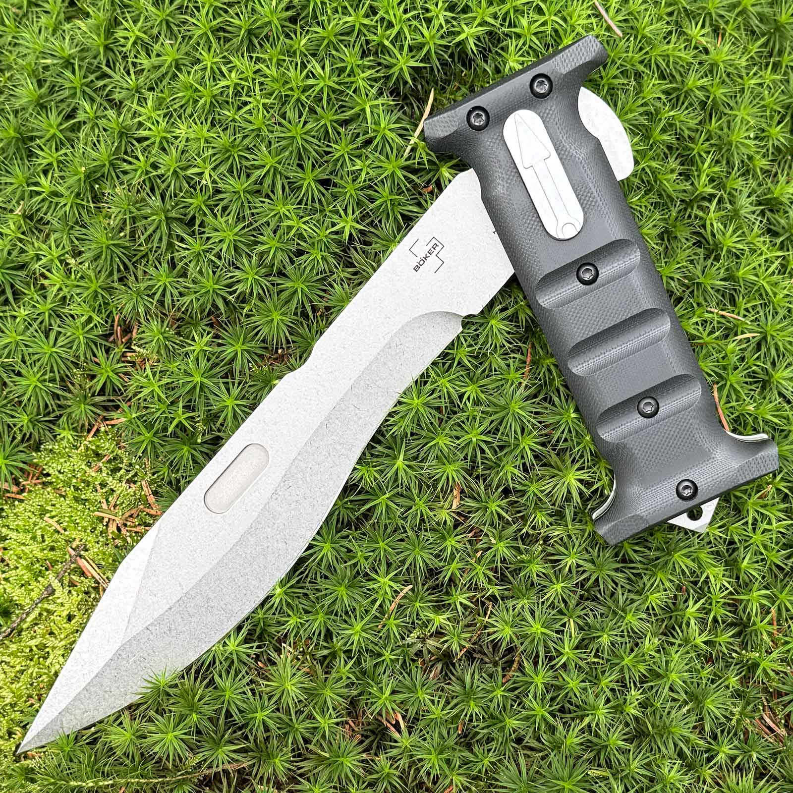 Böker Plus Extension Knife – Verlängerungsmesser mit D2 Klinge und Kydexscheide – Produktansicht des Messers – Detailansicht 6