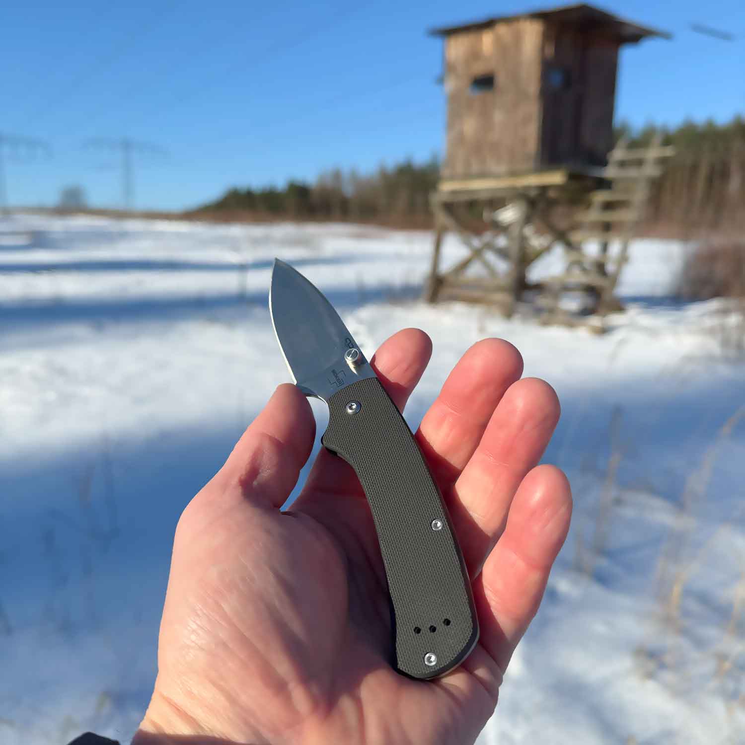 Böker Plus XS Drop – Kompaktes Slipjoint Taschenmesser mit Droppoint-Klinge – Detailansicht