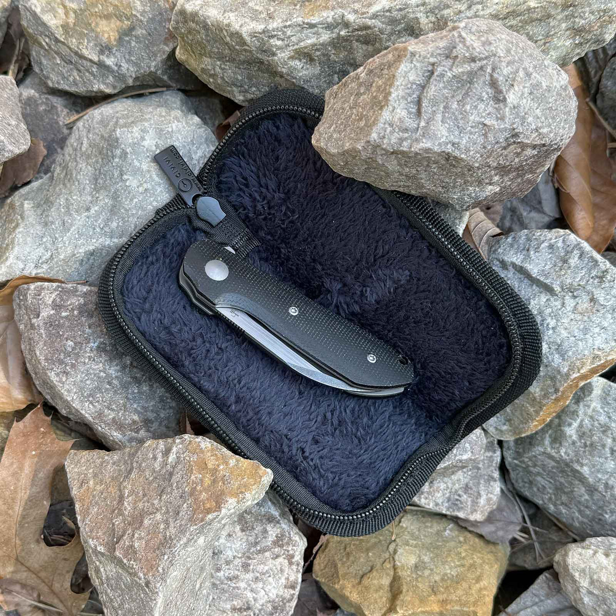 Civivi C-01 Pouch – Nylon Messertasche mit weichem Innenfutter & Reißverschluss – Innenfächer und Organisation
