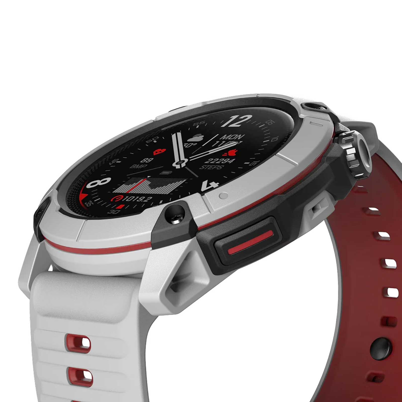 Coros Nomad ash - grau, Uhr Detailansicht Lünette