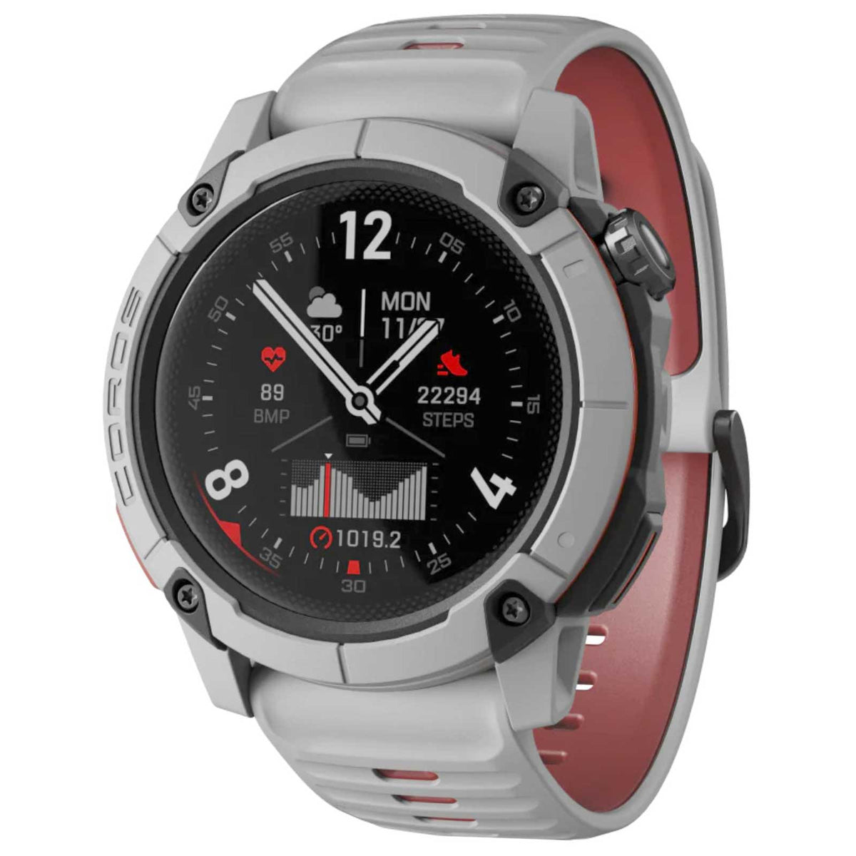 Coros Nomad – robuste GPS-Sportuhr ash & hellgrau