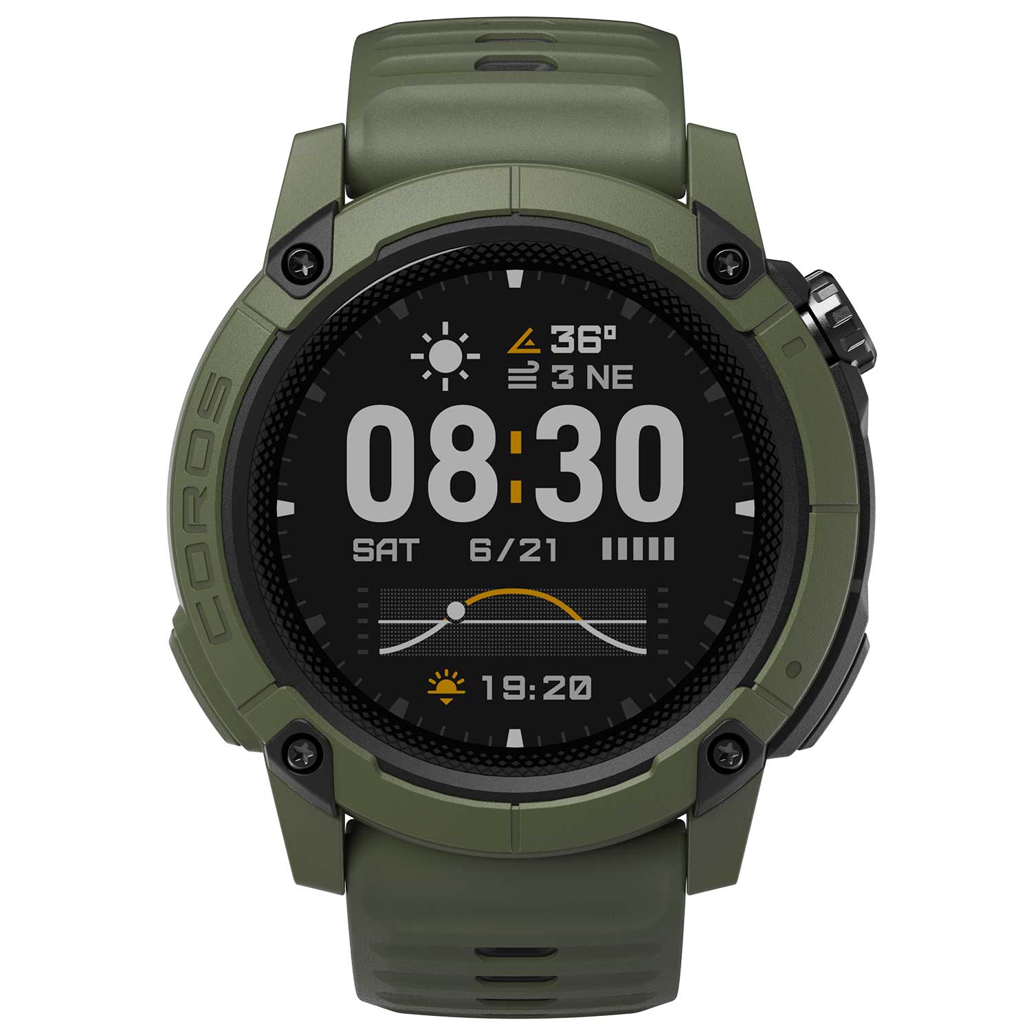 coros nomad gps sportuhr oliv