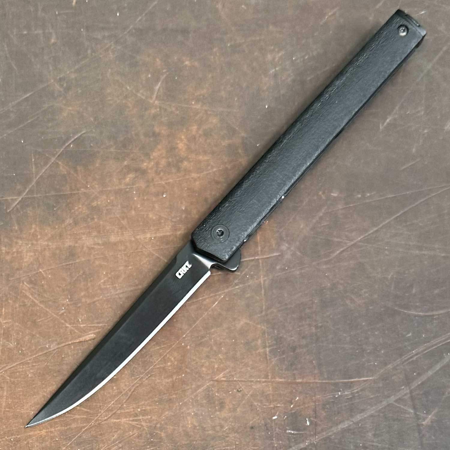 CRKT CEO Black – Schlankes EDC Taschenmesser mit AUS-8 Klinge und Tip-Down Clip