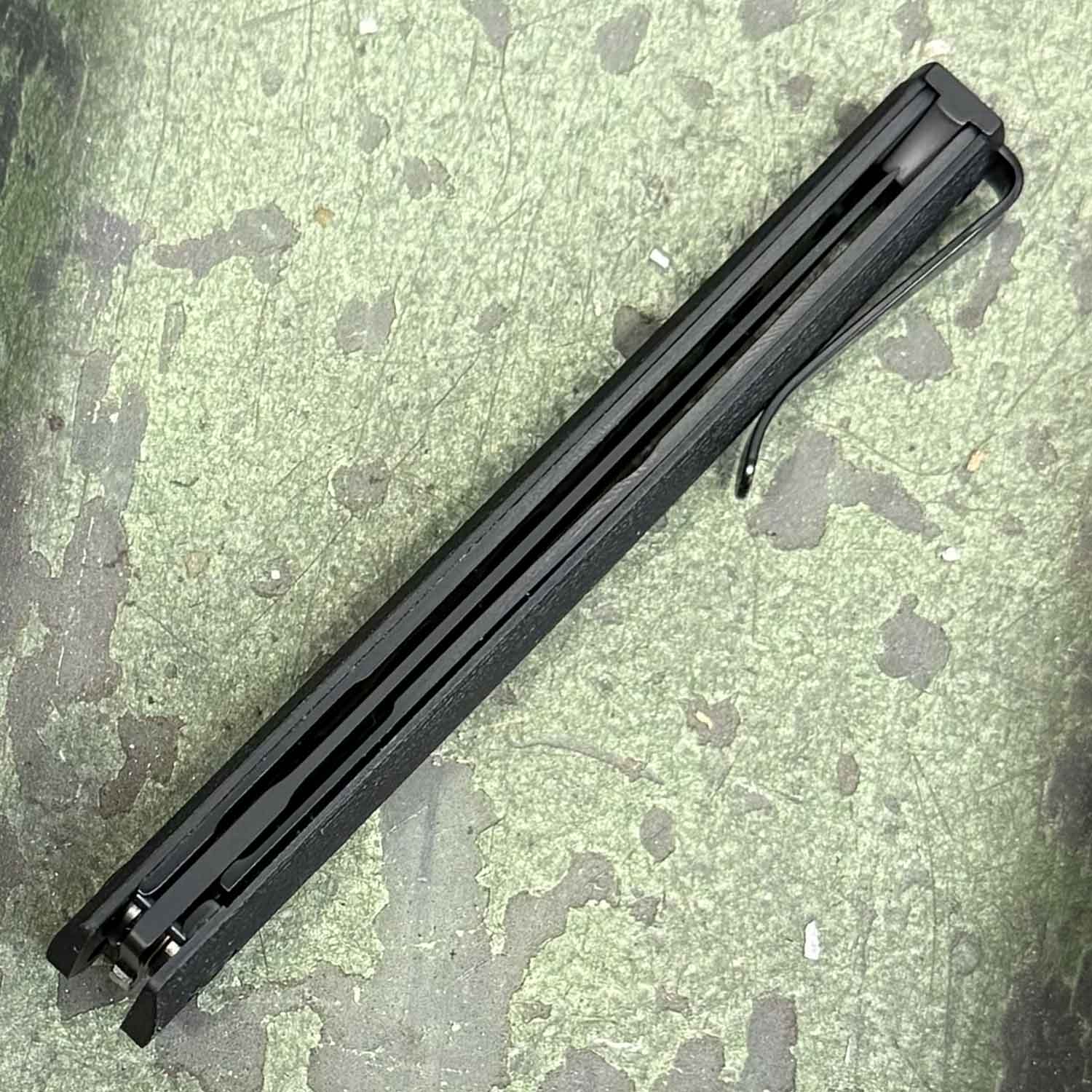 CRKT CEO Black – Schlankes EDC Taschenmesser mit AUS-8 Klinge und Tip-Down Clip – Detailansicht