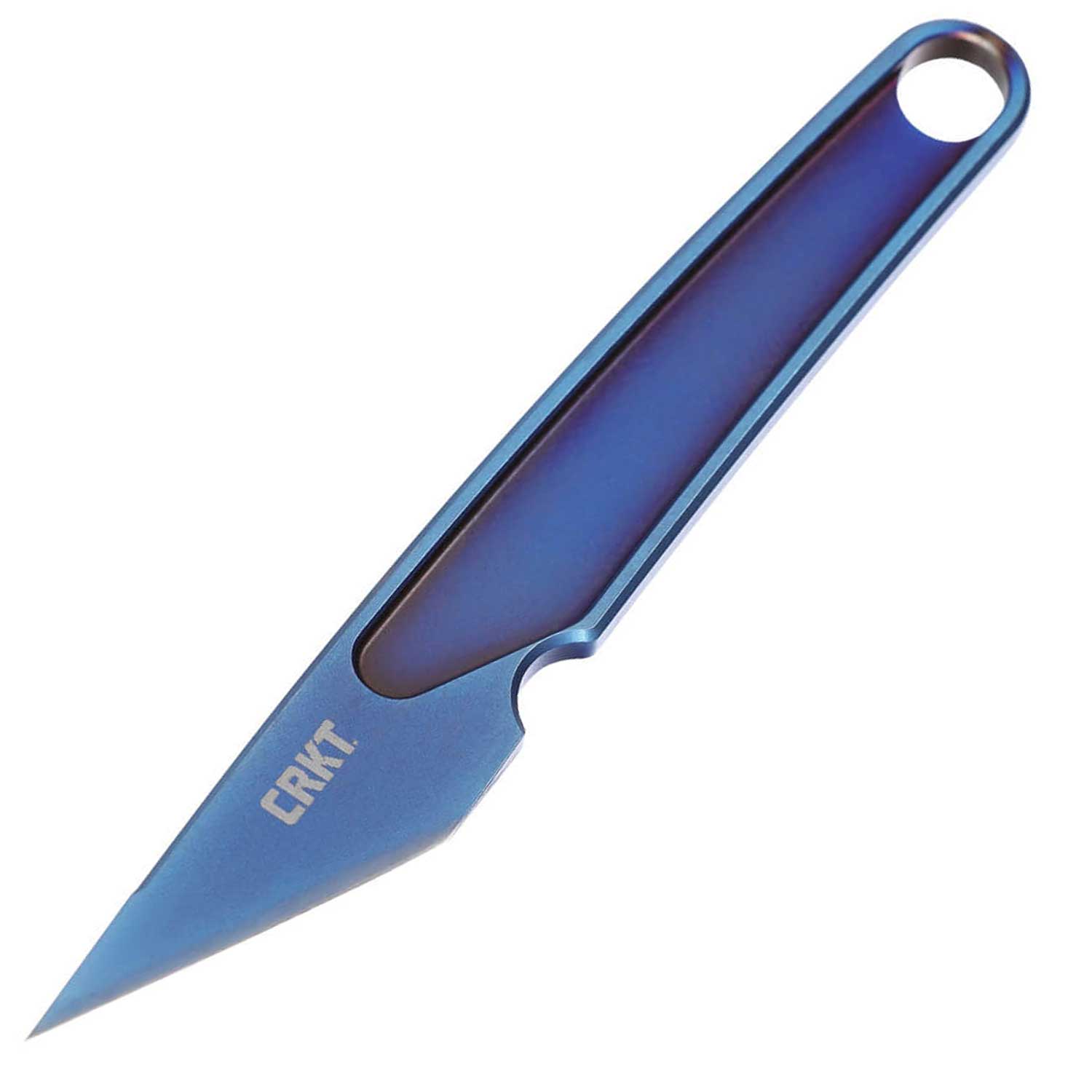 CRKT HangTi Blue – Ultraleichtes Titan Neck Knife mit Kydexscheide – Detailansicht