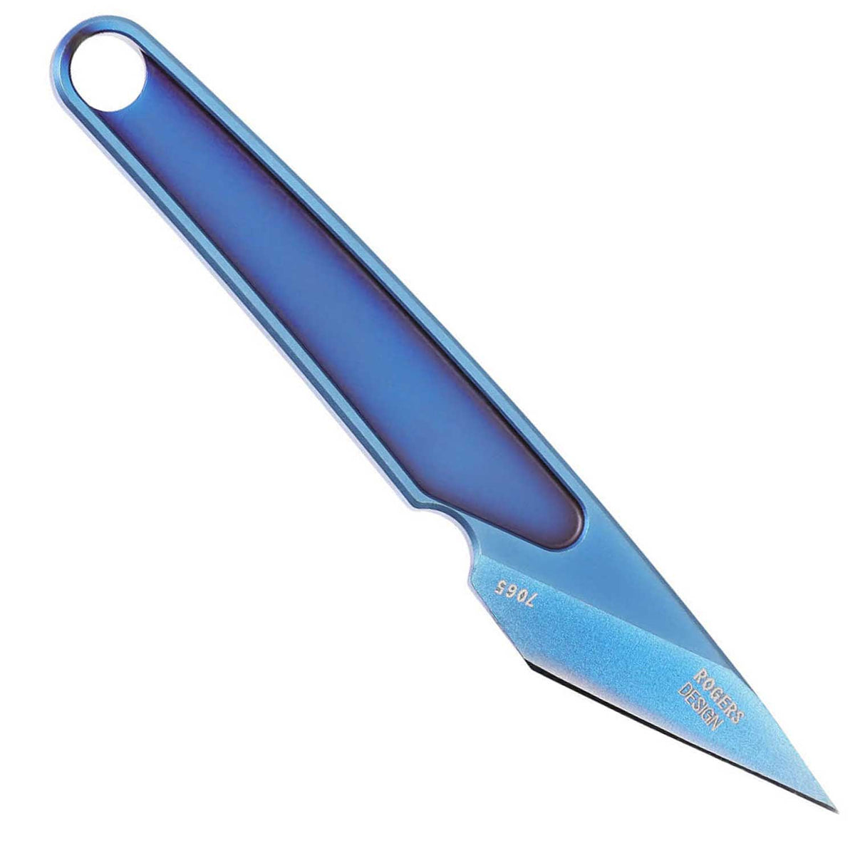 CRKT HangTi Blue – Ultraleichtes Titan Neck Knife mit Kydexscheide – Detailansicht
