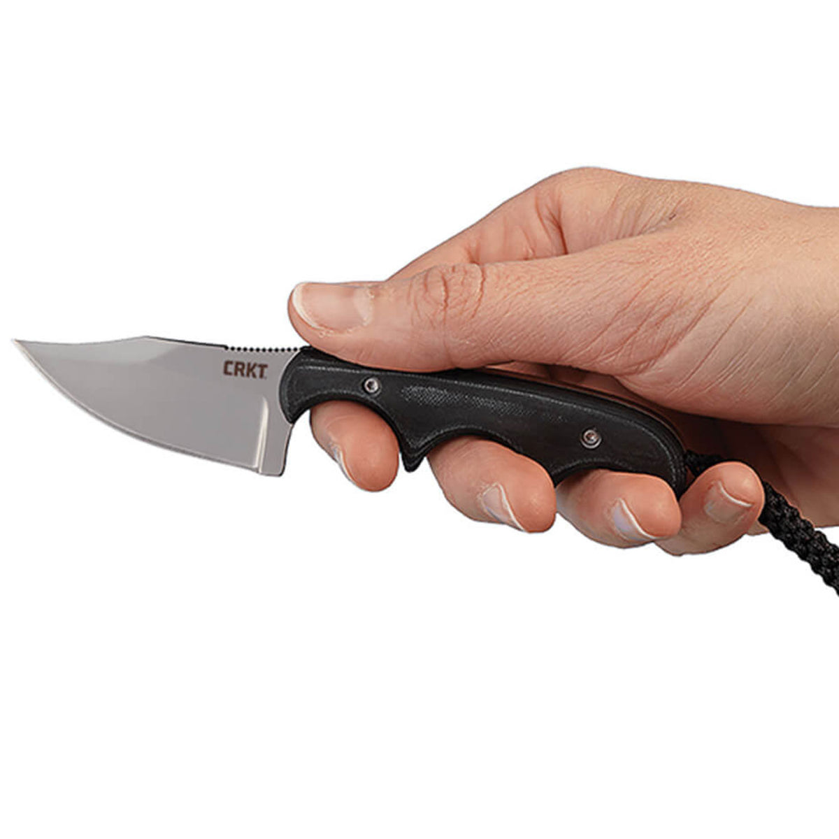 CRKT Minimalist Bowie – Kompaktes EDC Neck Knife mit Micarta-Griff & Zytelscheide – Detailansicht