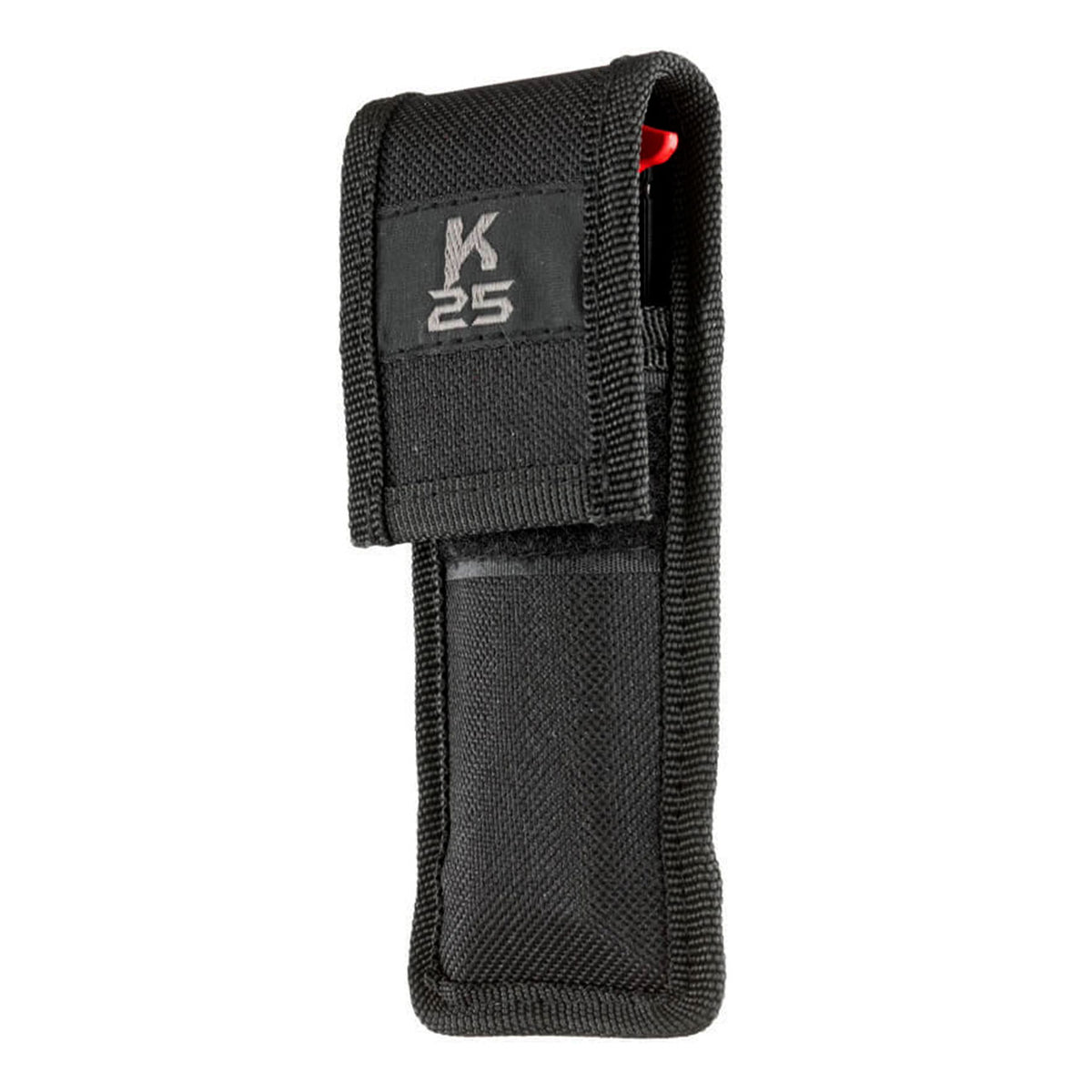 K25 Balisong Trainer Schwarz - Stumpfes Butterfly Trainingsmesser im Nylonetui – Detailansicht