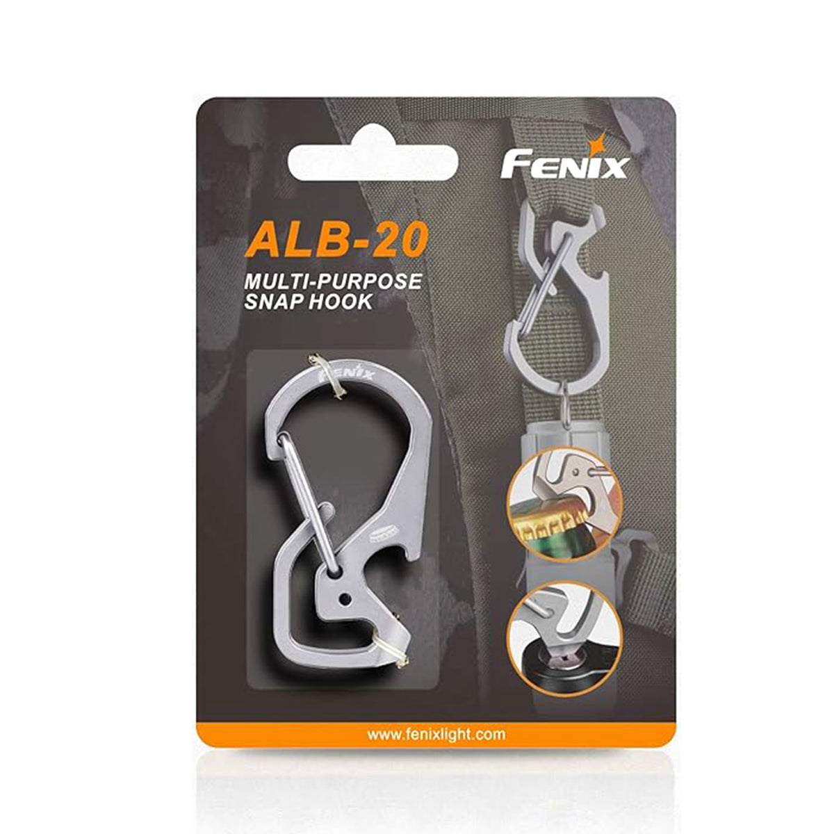 Fenix ALB-20 Multifunktions Karabinerhaken Tool – Detailansicht