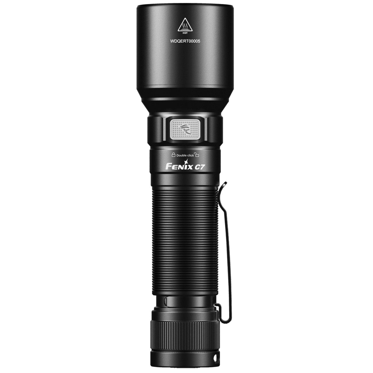 Fenix C7 LED Taschenlampe 3000 Lumen, 470m Leuchtweite, USB-C, Akku, Seitenschalter – Detailansicht