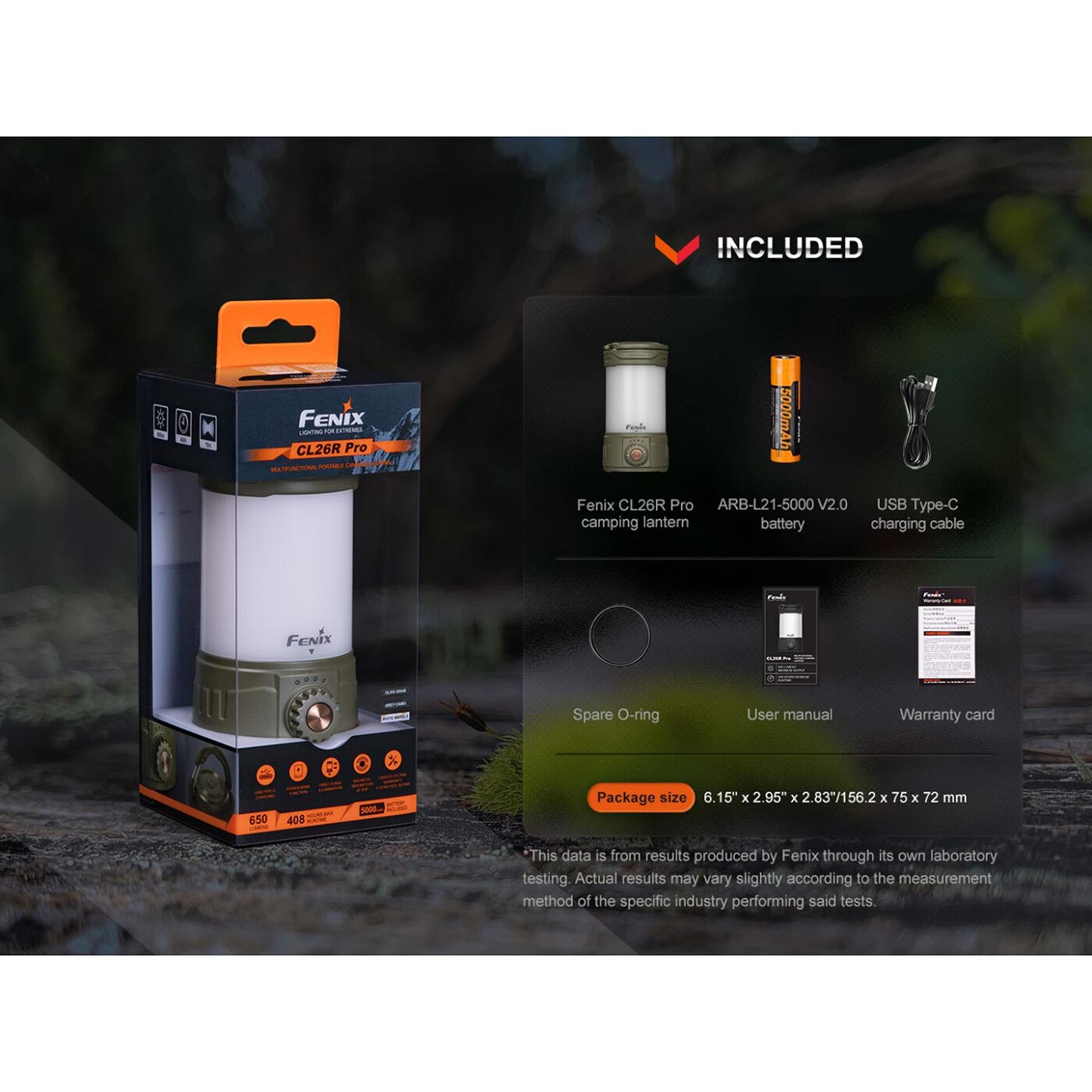Fenix CL26R Pro – LED Campingleuchte mit 650 Lumen, Powerbank, USB-C – Lieferumfang und Zubehör / LEDs und Reflektor