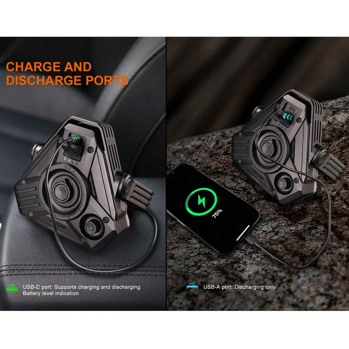 Fenix CP50R – LED Campingleuchte mit Akku, 5500 Lumen, USB & stufenloser Dimmer, 2700K–6500K – Detailansicht