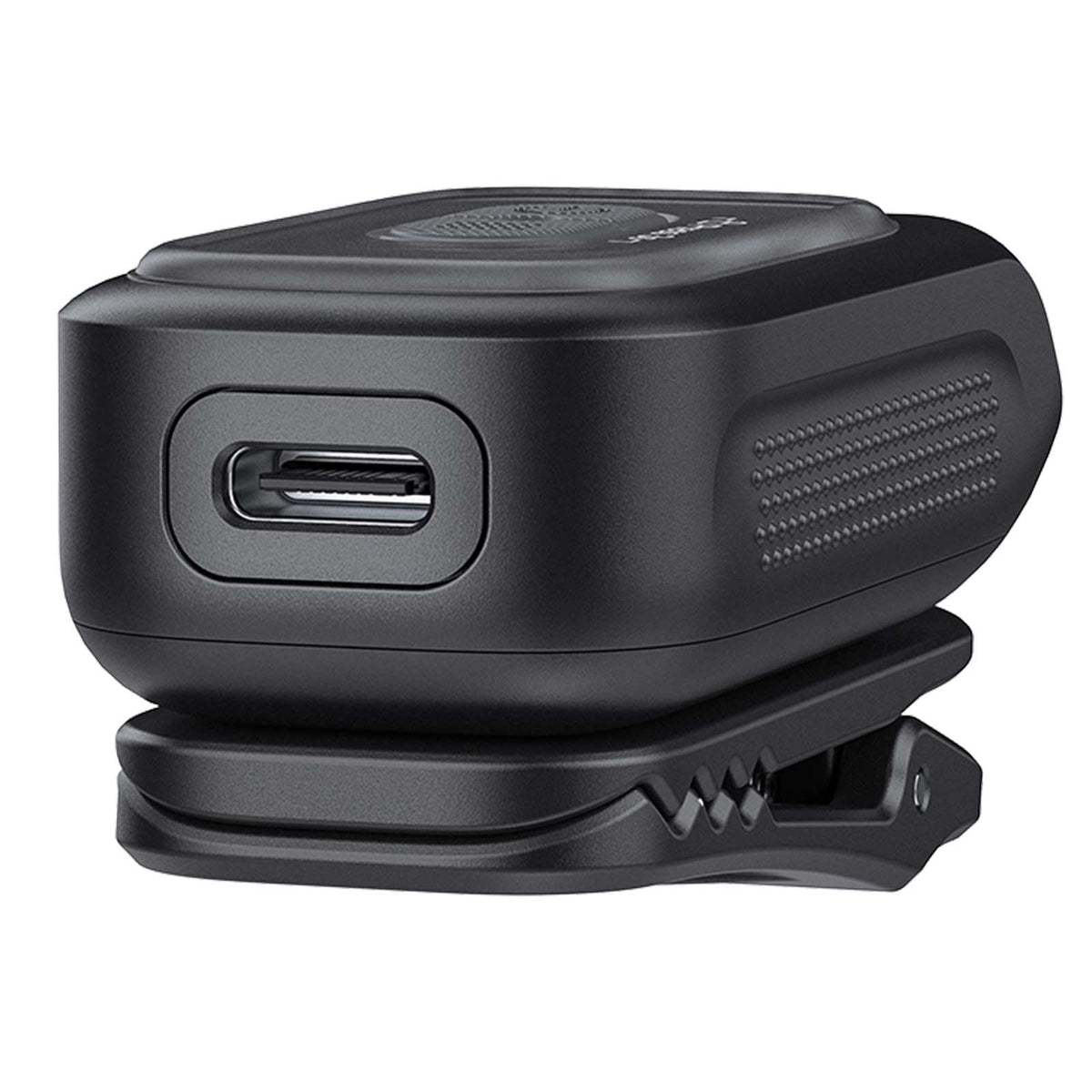 Fenix E04R - Leuchte in schwarz Ansicht hinten USB Anschluss