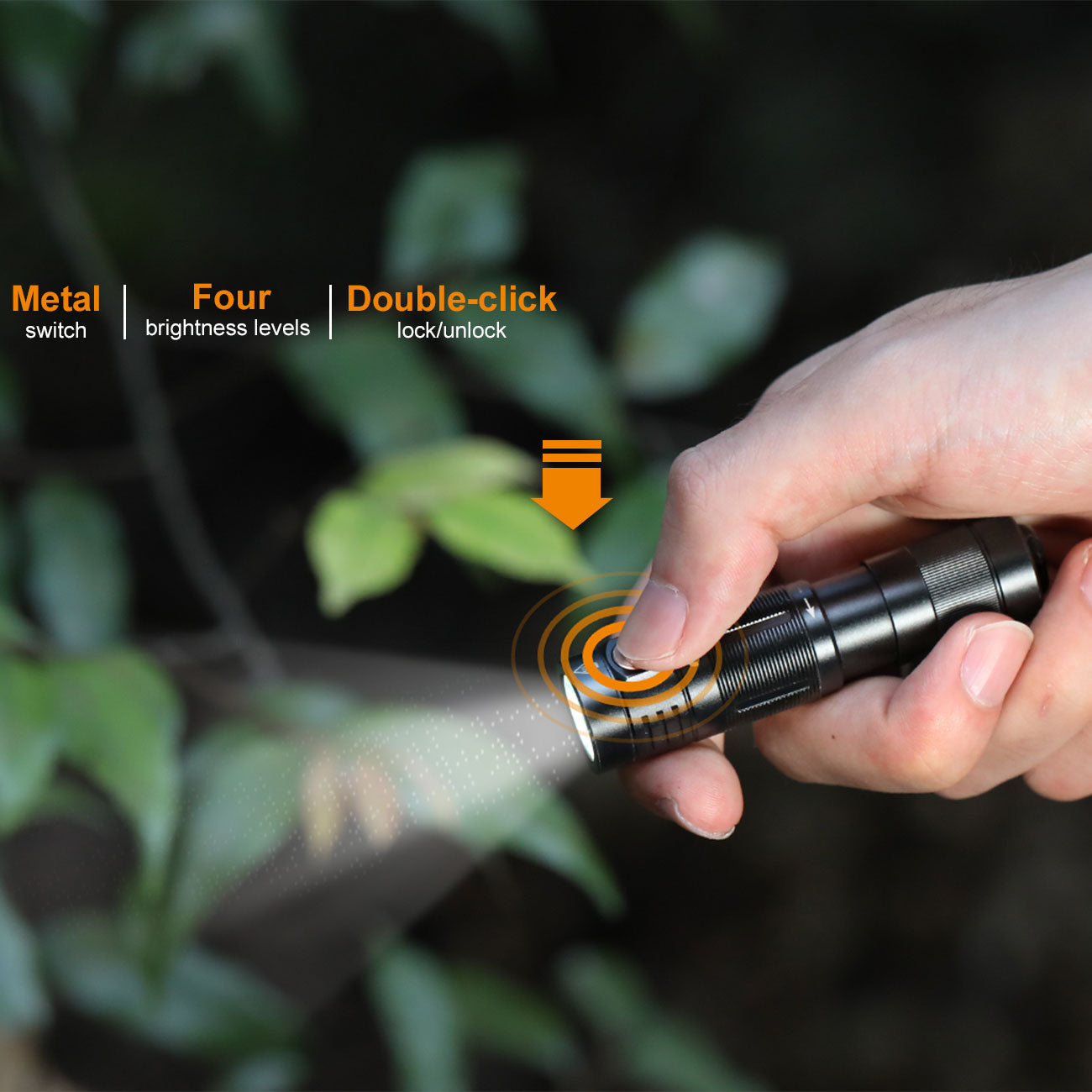 Fenix E09R Mini LED Taschenlampe 600 Lumen USB-C aufladbar – Detailansicht