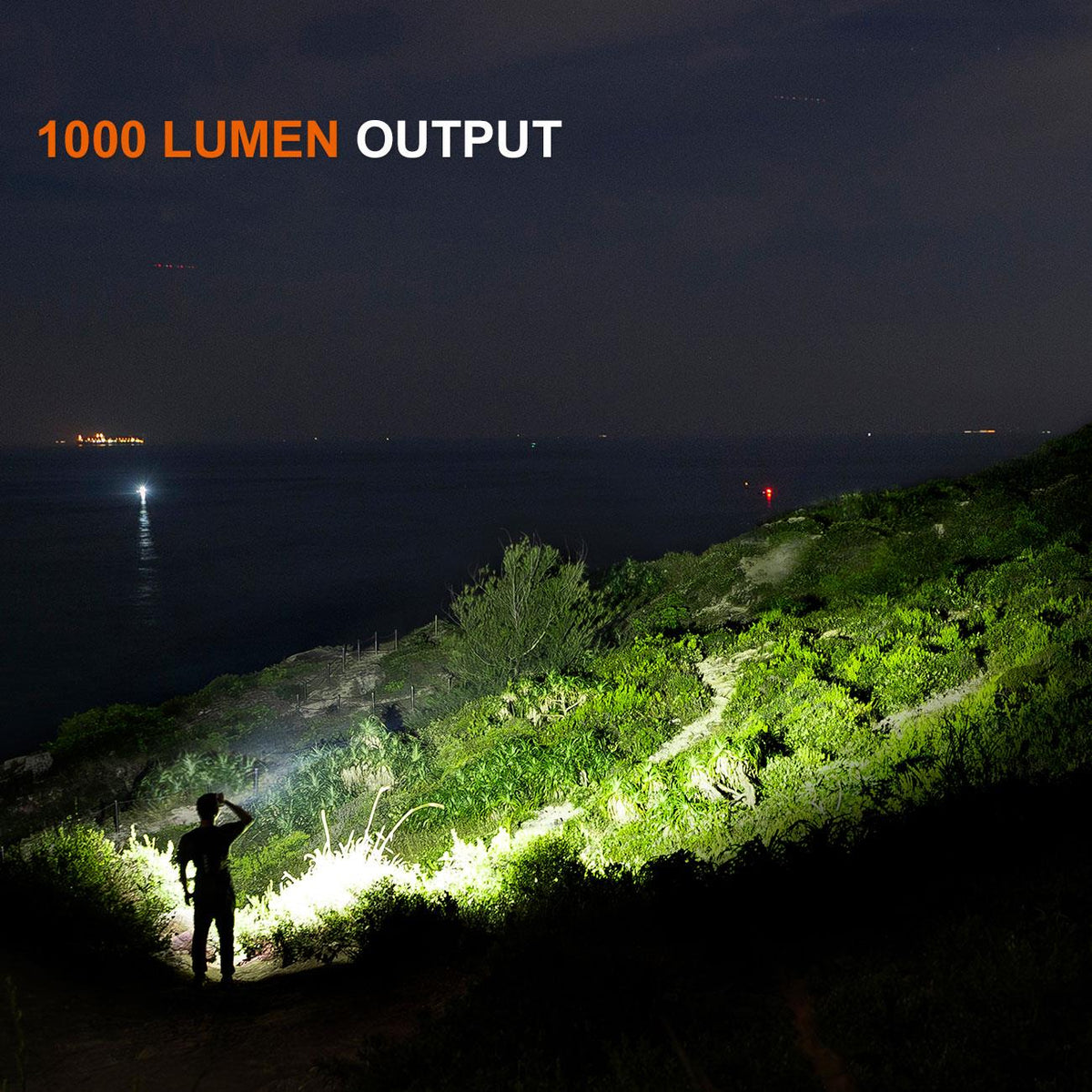 Fenix HL45R fokussierbare LED Stirnlampe 1000 Lumen Rotlicht USB-C wiederaufladbar – Detailansicht
