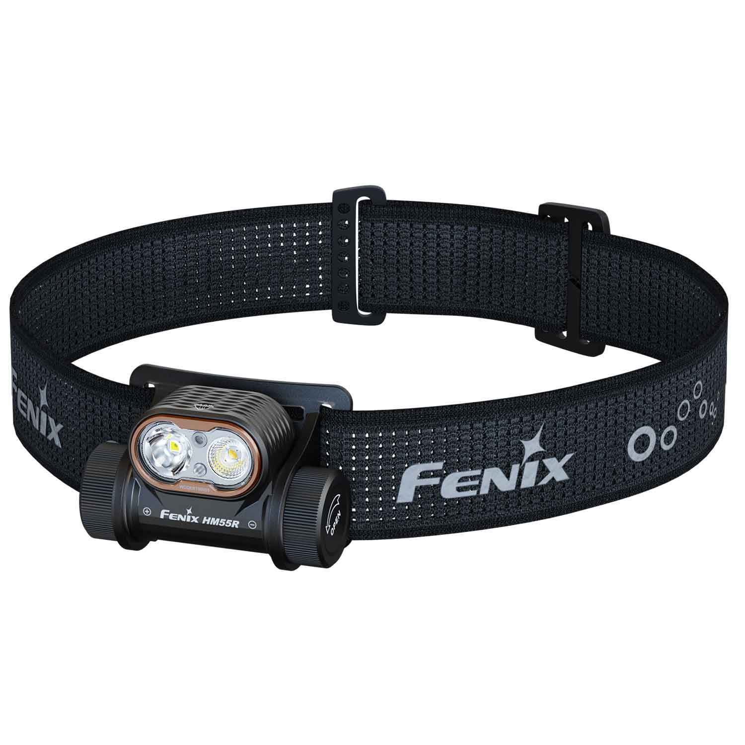 Fenix HM55R – LED Stirnlampe 1200 Lumen mit Spot-, Flut- & Rotlicht, Akku & USB-C – Detailansicht