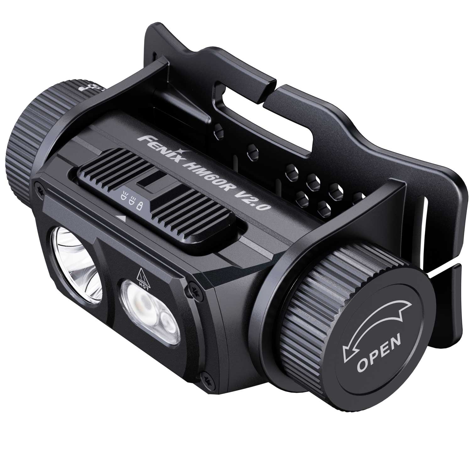 Fenix HM60R V2.0 – Stirnlampe mit Rotlicht, Spot- & Flutlicht, 1600 Lumen, USB-C – Detailansicht