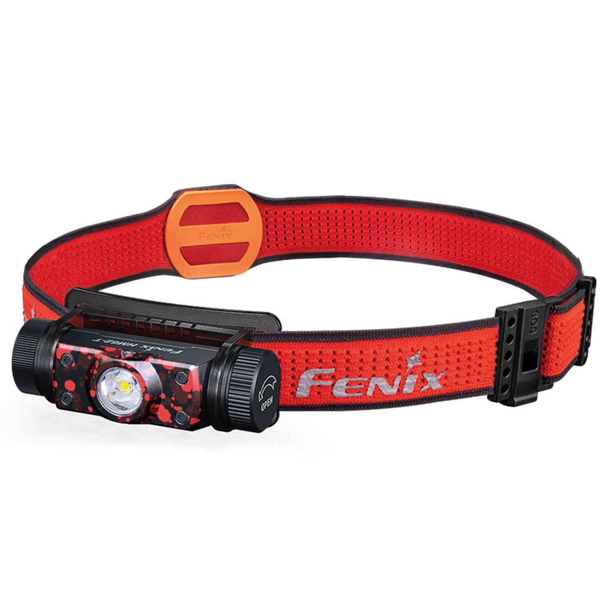 Fenix HM62-T LED Stirnlampe 1200 Lumen, 150m Leuchtweite, Rotlicht, Notfallpfeife – Detailansicht