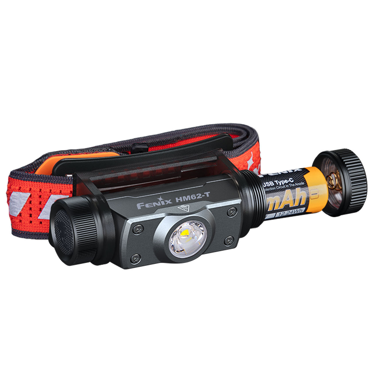 Fenix HM62-T LED Stirnlampe 1200 Lumen, 150m Leuchtweite, Rotlicht, Notfallpfeife – Detailansicht