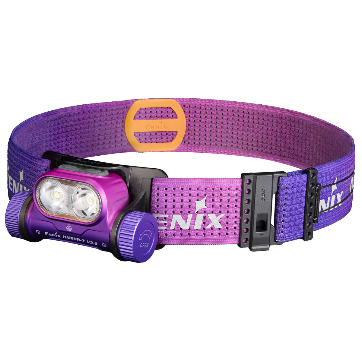 Fenix HM65R-T V2.0 Trailrunning Dual LED Stirnlampe 1600 Lumen 3 Farbvarianten – Farbvariante violett, Kopfband und Tragesystem