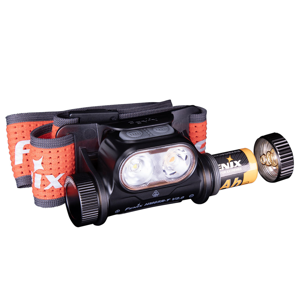 Fenix HM65R-T V2.0 Trailrunning Dual LED Stirnlampe 1600 Lumen 3 Farbvarianten – Farbvariante schwarz, Farbvariante orange