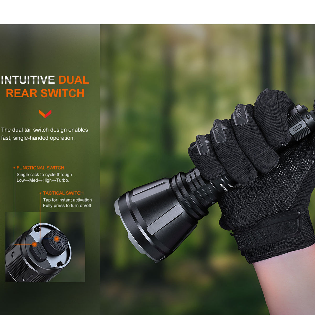 Fenix HT18R Jagd LED Taschenlampe 2800 Lumen – Größenvergleich in der Hand
