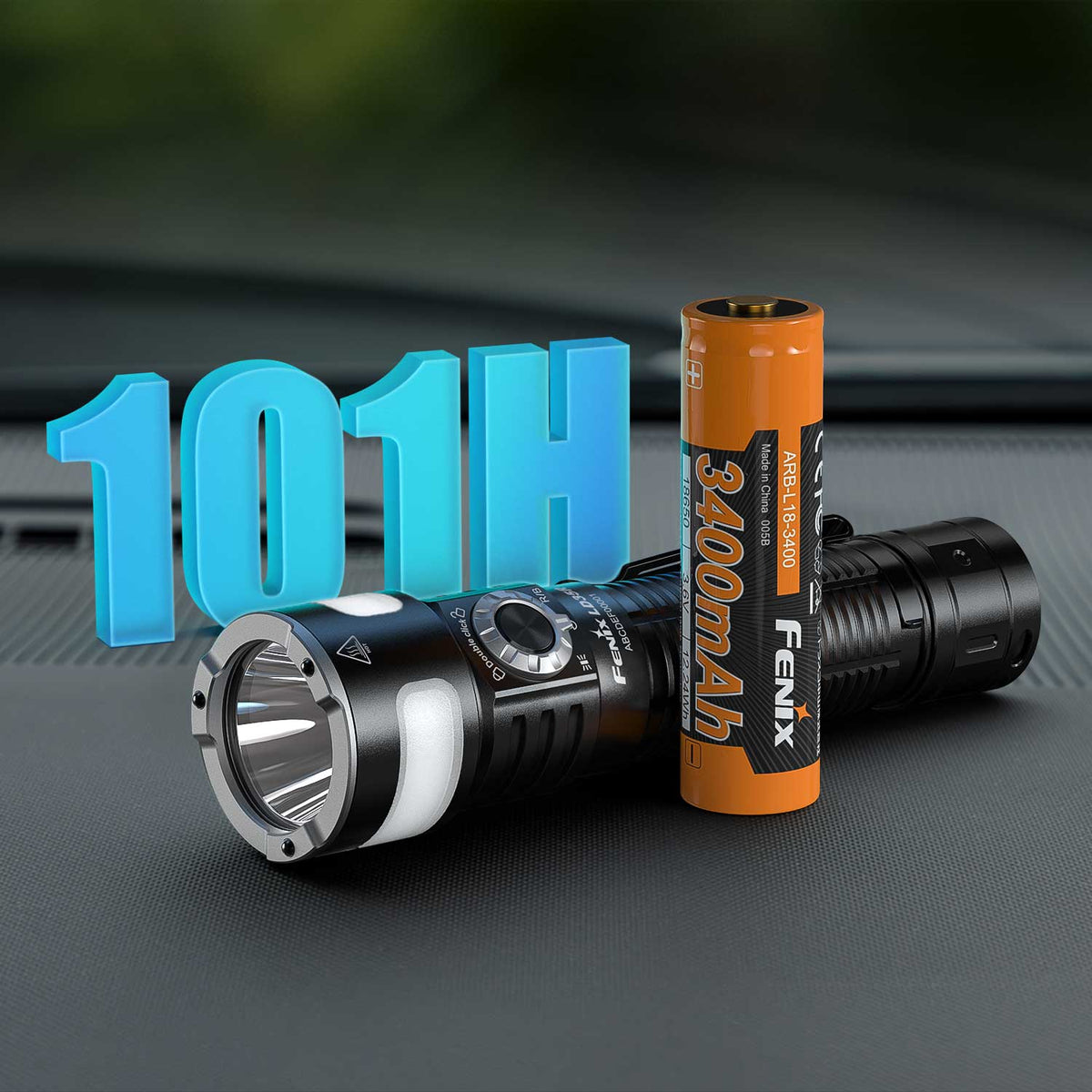 Fenix LD35R LED Taschenlampe mit 360° Seitenlicht weiß, rot, blau 1800 Lumen USB-C – Detailansicht