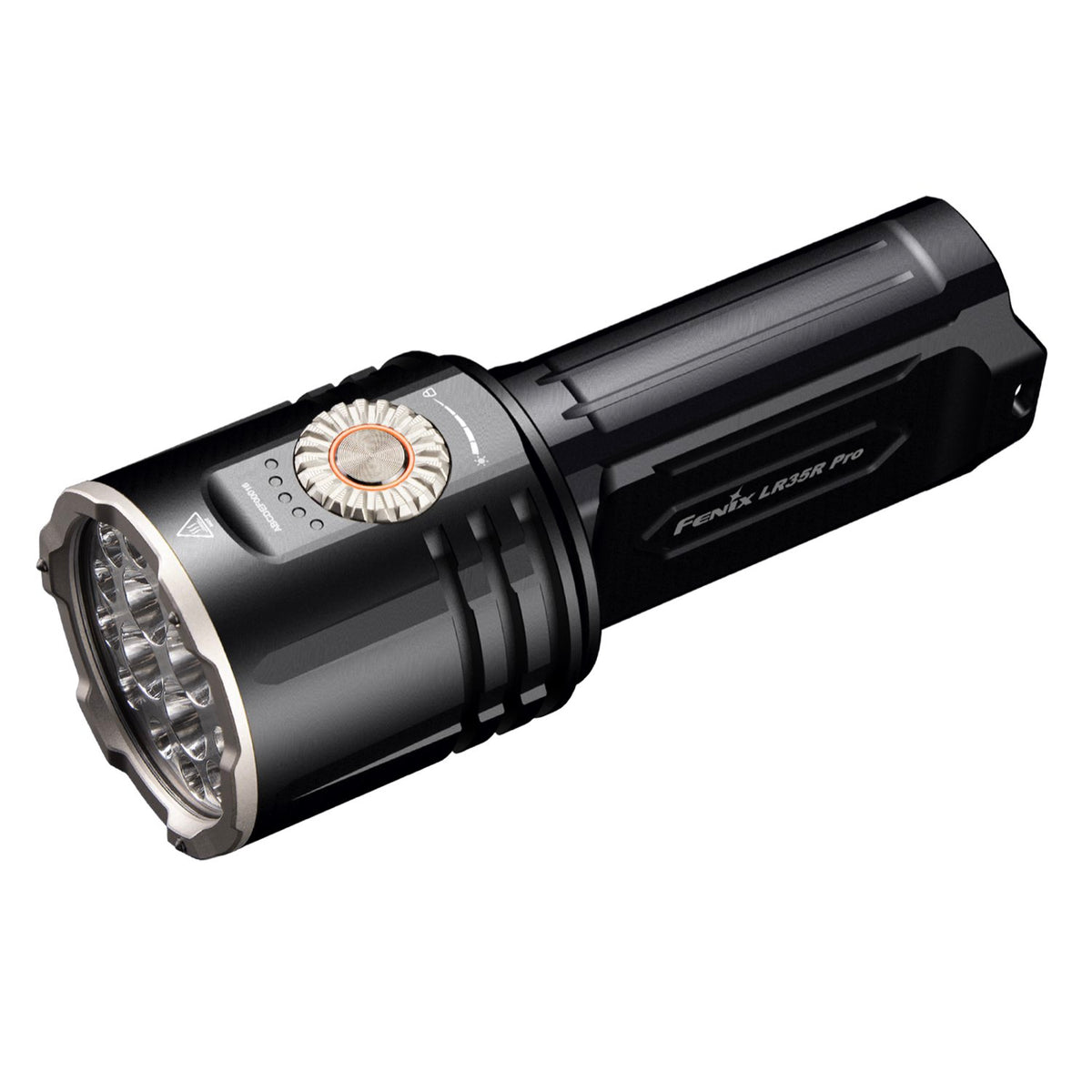 Fenix LR35R Pro – LED Taschenlampe mit 10.000 Lumen, Rotlicht & UV, Akku, USB-C – Detailansicht