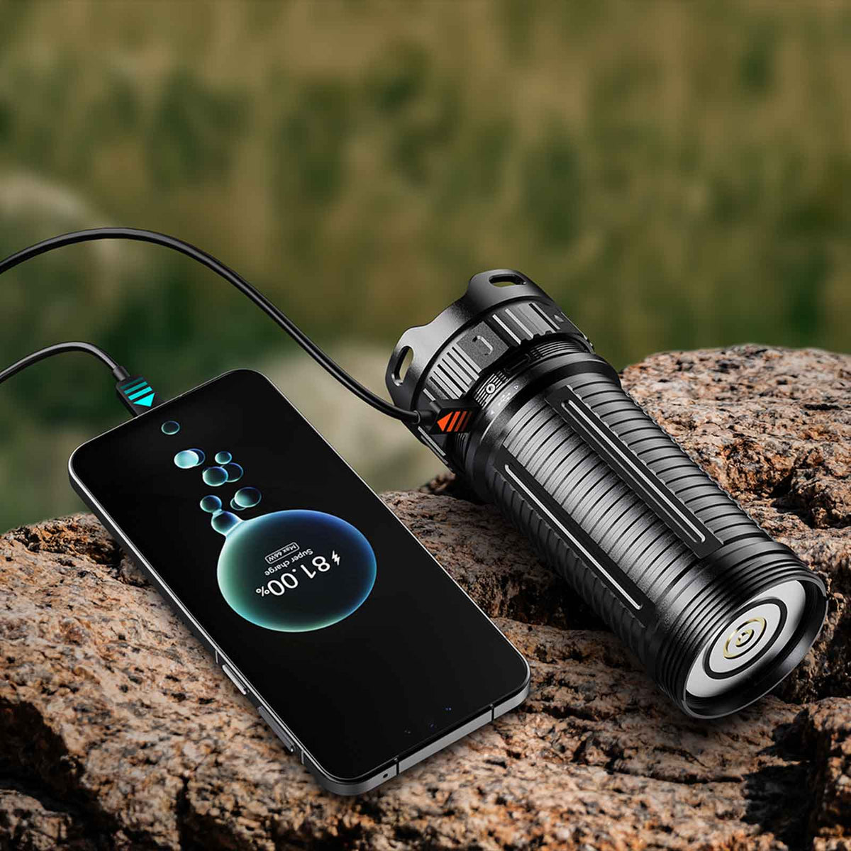 Fenix LR50R V2.0 LED Taschenlampe - Ansicht der Powerbank Funktion