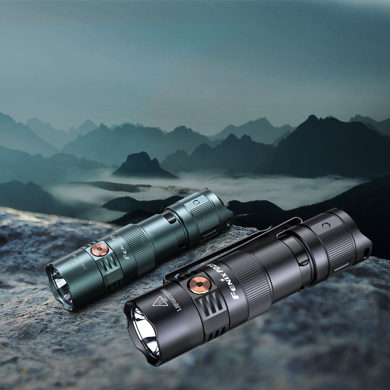 Fenix PD25R LED Taschenlampe 800 Lumen, 250m Leuchtweite,USB-C, Akku, Gürtelclip