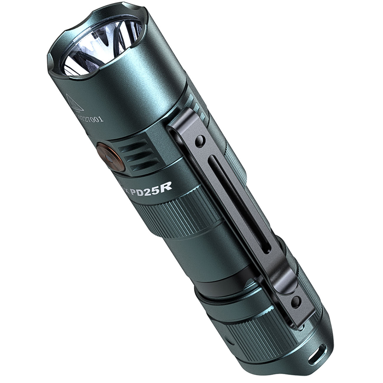 Fenix PD25R LED Taschenlampe 800 Lumen, 250m Leuchtweite,USB-C, Akku, Gürtelclip – Detailansicht